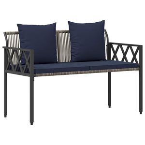 vidaXL Buitenbanken 2 -Seater 116 x 56 x 75 cm poly rattan
