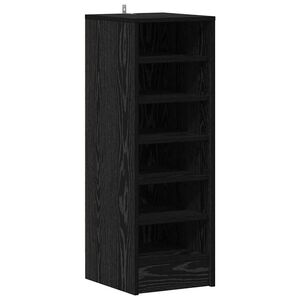 vidaXL Schoenenkast 32 x 35 x 90 cm Bewerkt hout Zwart eiken