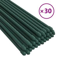 vidaXL Plantenstaken 30 st 180 cm staal groen
