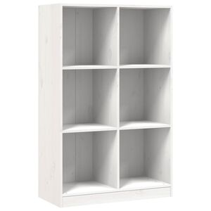 vidaXL Boekenkast 70x33x110 massief grenenhout wit
