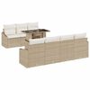 vidaXL Tuin Sofa Set met kussen 8 pcs Beige en Cr&egrave;me poly rattan