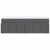 vidaXL Boxspring met matras stof donkergrijs 80x200 cm