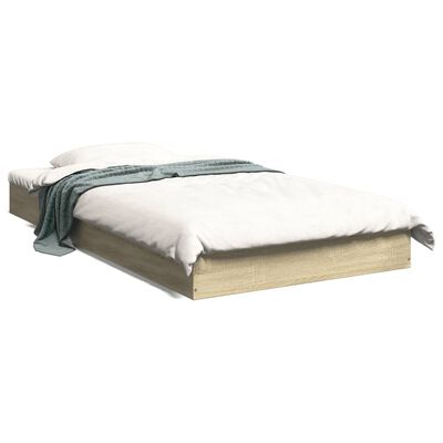 vidaXL Bedframe zonder matras hout sonoma eikenkleurig 100x200 cm