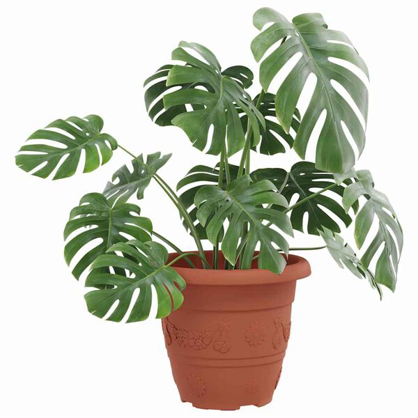 vidaXL Ronde Bloempot 24 pcs Baksteenrood &Oslash; 26 x 21.5 cm Kunststof