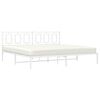 vidaXL Bedframe met hoofdbord metaal wit 200x200 cm