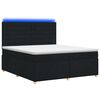 vidaXL Boxspringbed met matras met hoofdeinde Zwart 180 x 200 cm Stof