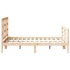 vidaXL Bedframe met hoofdbord massief hout