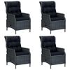 vidaXL 5-delige Tuinset donkergrijs