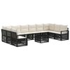 vidaXL Tuinbankenset 11 pcs Zwart poly rattan