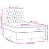 vidaXL Boxspring met matras en LED fluweel lichtgrijs 120x190 cm