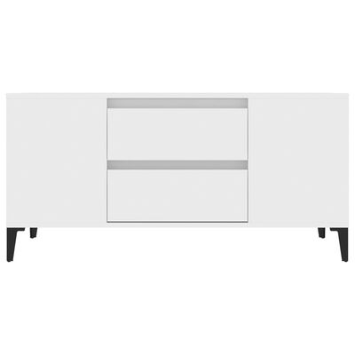 vidaXL Tv-meubel 102x44,5x50 cm bewerkt hout wit