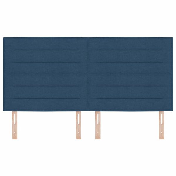 vidaXL Hoofdbord met hoofdeinde Blauw 180 cm Nep Leer