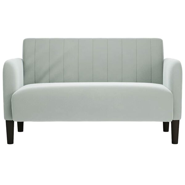 vidaXL Loveseat bank 109 cm fluweel lichtgrijs