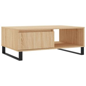 vidaXL Salontafel 90x60x35 cm bewerkt hout sonoma eikenkleurig