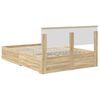 vidaXL Bedframe met hoofdeinde Sonoma Eiken 140 x 200 cm Bewerkt hout