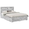 vidaXL Bedframe met lade Beton Grijs 140 x 190 cm Bewerkt hout