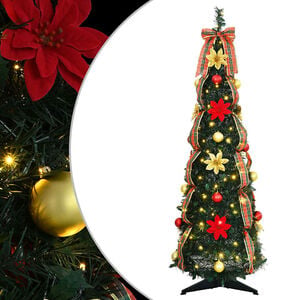 vidaXL Kunstkerstboom met 50 LED met standaard Groen 125 cm PVC