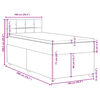 vidaXL Boxspring met matras stof donkergrijs 100x200 cm