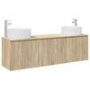 vidaXL Badkamerkastenset 3 st Sonoma Eiken 49,5 x 44,5 x 65,5 cm