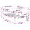 vidaXL Bed met boekenkast zonder matras massief grenenhout 90x200 cm