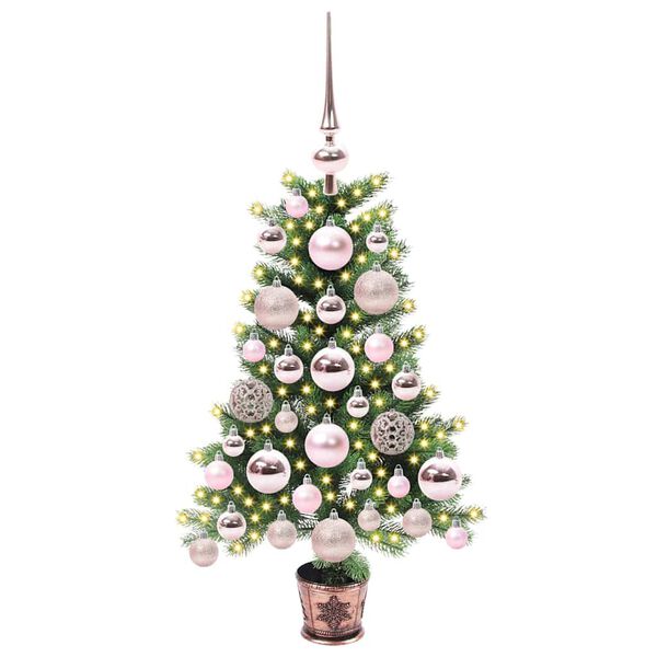vidaXL Kerstboom met 150 LED met standaard Groen 65 cm PE
