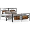 vidaXL Bedframe zonder matras hout gerookt eikenkleurig 140x190 cm