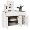 vidaXL Dressoir Drammen Wit 114 x 43 x 75.5 cm Massief grenenhout
