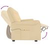 vidaXL Massagestoel 4-zits verstelbaar met bekerhouder crèmekleurig