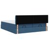 vidaXL Ottoman bed met matrassen en LED's 160x200cm stof blauw