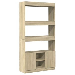 vidaXL Hoge kast 92x33x180 cm bewerkt hout sonoma eikenkleurig