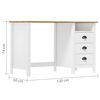 vidaXL Bureau Hill 3 lades 120x50x74 cm massief grenenhout