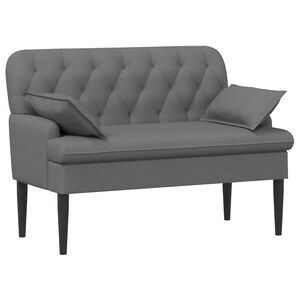 vidaXL Loungebank met knopencomfort Donkergrijs 111 x 68 x 80 cm Stof