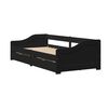 vidaXL Slaapbank met 2 lades zonder matras IRUN 90x200 cm zwart