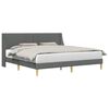 vidaXL Bedframe met hoofdeinde Donkergrijs 180 x 200 cm Fluweel