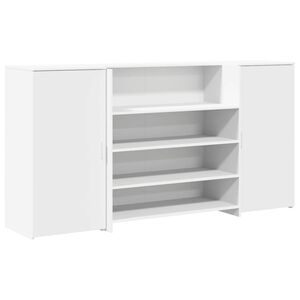 vidaXL Receptiebalie Wit 200x50x103,5 cm Bewerkt Hout