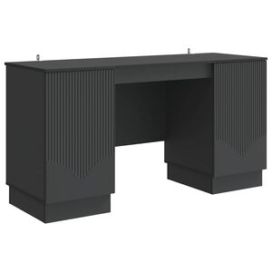 vidaXL Bureau Zwart 142,5 x 50 x 75 cm Bewerkt hout