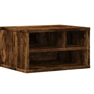 vidaXL Printerkastje 40x32x22,5 cm bewerkt hout gerookt eikenkleurig
