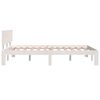 vidaXL Bedframe massief hout wit 120x190 cm