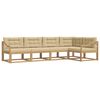 vidaXL Buiten bankenset 4 st Wit en Beige Polyester