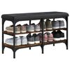 vidaXL Schoenenbank 82x32x47 cm bewerkt hout gerookt eikenkleurig