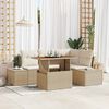vidaXL Tuin Sofa Set met kussen met kussen 5 pcs Beige en Cr&egrave;me