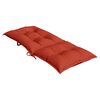 vidaXL Stoelkussens 4 st hoge rug 120x50x7 cm stof gem&ecirc;leerd rood