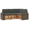 vidaXL Buiten bankenset 4 st Polyester