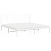 vidaXL Bedframe met hoofdbord metaal wit 200x200 cm