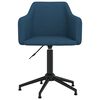 vidaXL Eetkamerstoelen draaibaar 4 st fluweel blauw