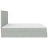 vidaXL Ottoman bed met matrassen en LED's 160x200cm fluweel lichtgrijs