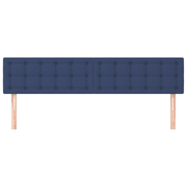 vidaXL Hoofdborden 2 st 80x5x78/88 cm stof blauw