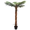 vidaXL Kunstmatige Cocuspalmboom Groen 70 x 18 x 140 cm Stof en Bamboe