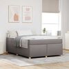 vidaXL Bedframe met matras Taupe 140 x 200 cm Stof