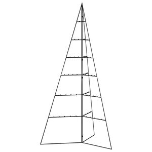 vidaXL Kerstdecoratie kerstboom 140 cm metaal zwart